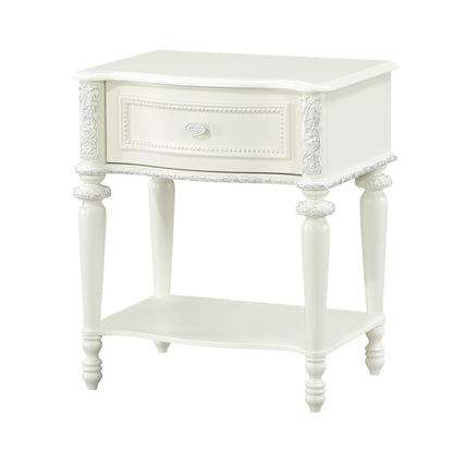 Ivory Vanity Tabletop Mirror with Storage Drawer - 1st Choice Furniture Direct