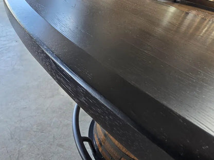 Jack Daniel's Whiskey Barrel Pub Table | 54" Rustic Hickory Top - 1st Choice Furniture Direct