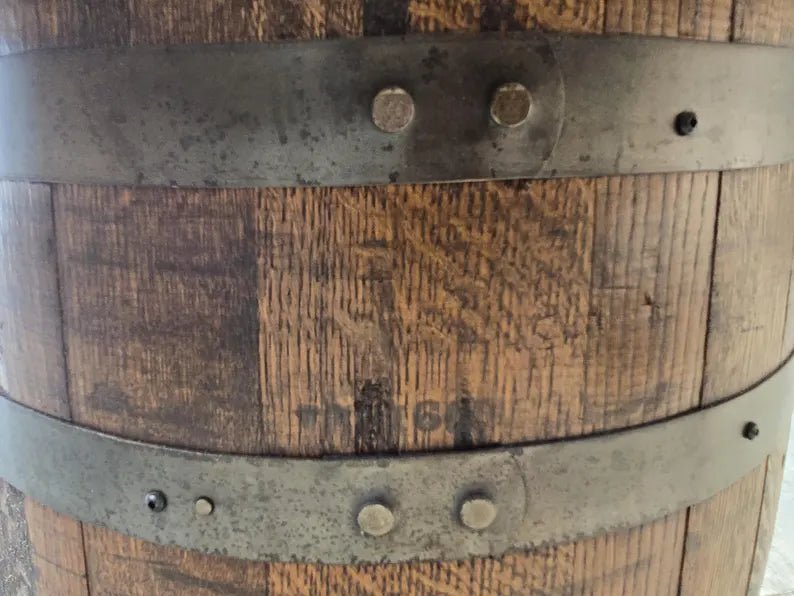 Jack Daniel's Whiskey Barrel Pub Table | 54" Rustic Hickory Top - 1st Choice Furniture Direct