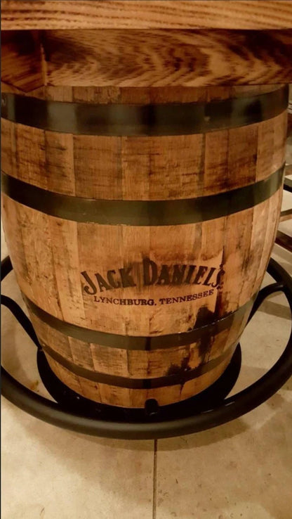 Jack Daniel’s Whiskey Barrel Pub Table Set with 4 Chairs | Amish Made - 1st Choice Furniture Direct
