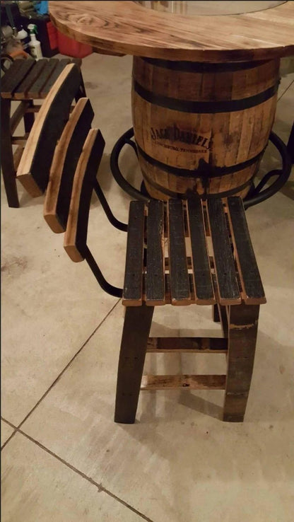Jack Daniel’s Whiskey Barrel Pub Table Set with 4 Chairs | Amish Made - 1st Choice Furniture Direct