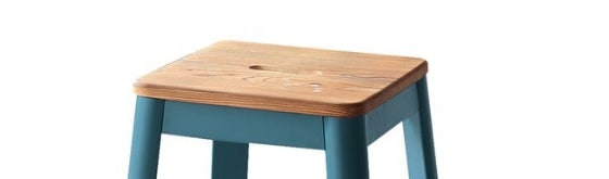 Jacotte Natural & Teal Finish Bar Stool - 1st Choice Furniture Direct