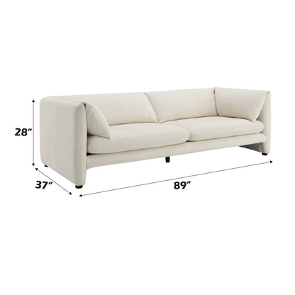 Jaeda Beige Linen Sofa for Living Room Comfort - 1st Choice Furniture Direct