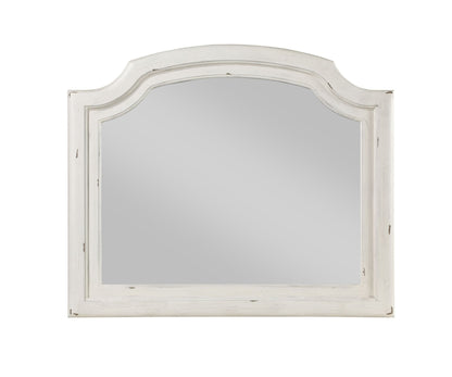 Jaqueline Antique White Finish Mirror - 1st Choice Furniture Direct