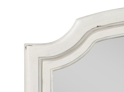 Jaqueline Antique White Finish Mirror - 1st Choice Furniture Direct