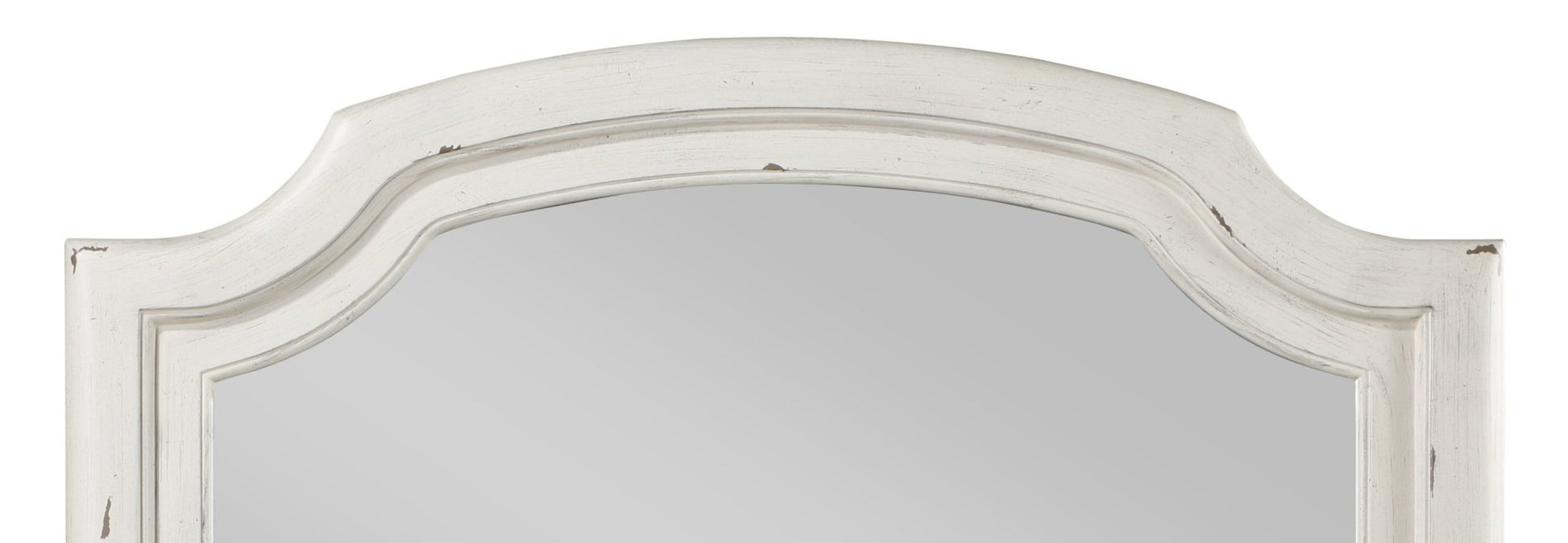 Jaqueline Antique White Finish Mirror - 1st Choice Furniture Direct