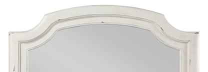 Jaqueline Antique White Finish Mirror - 1st Choice Furniture Direct