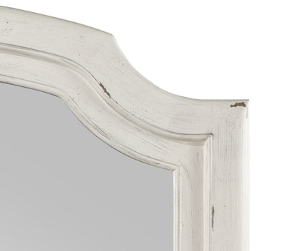 Jaqueline Antique White Finish Mirror - 1st Choice Furniture Direct