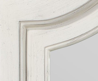 Jaqueline Antique White Finish Mirror - 1st Choice Furniture Direct
