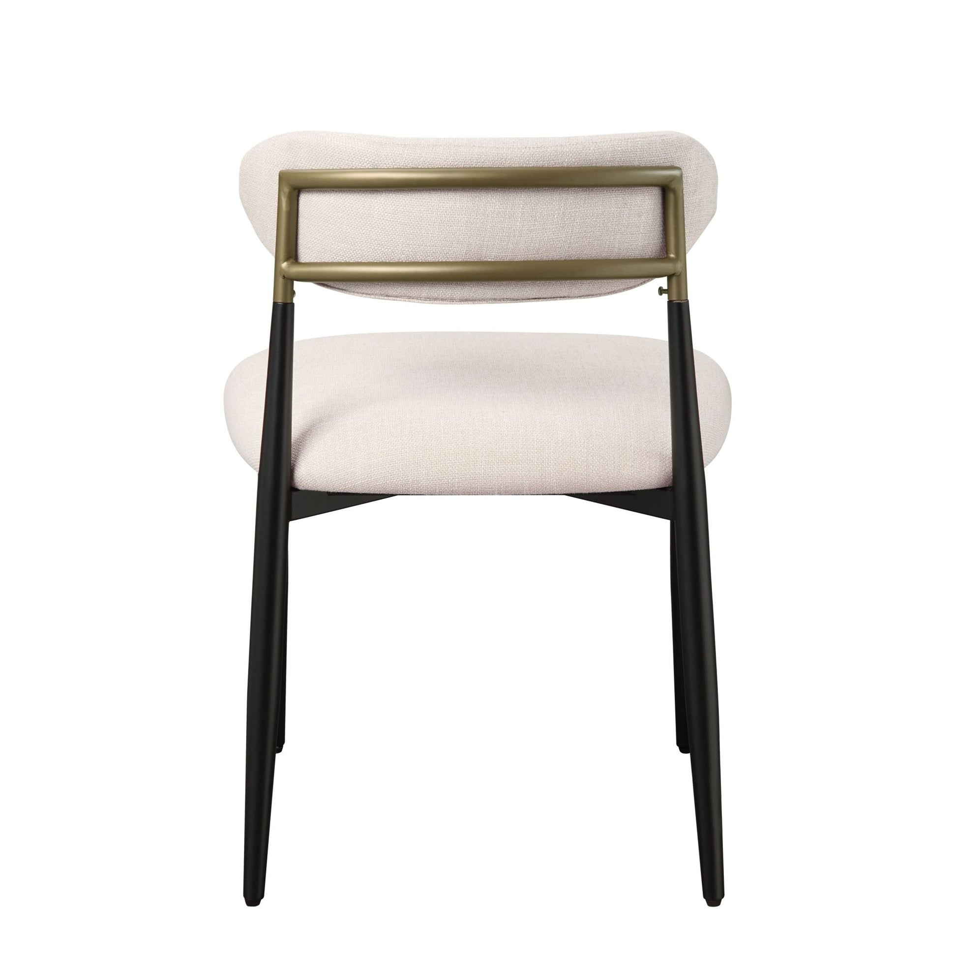 Jaramillo Beige Fabric & Black Finish Side Chair (Set of 2) - 1st Choice Furniture Direct