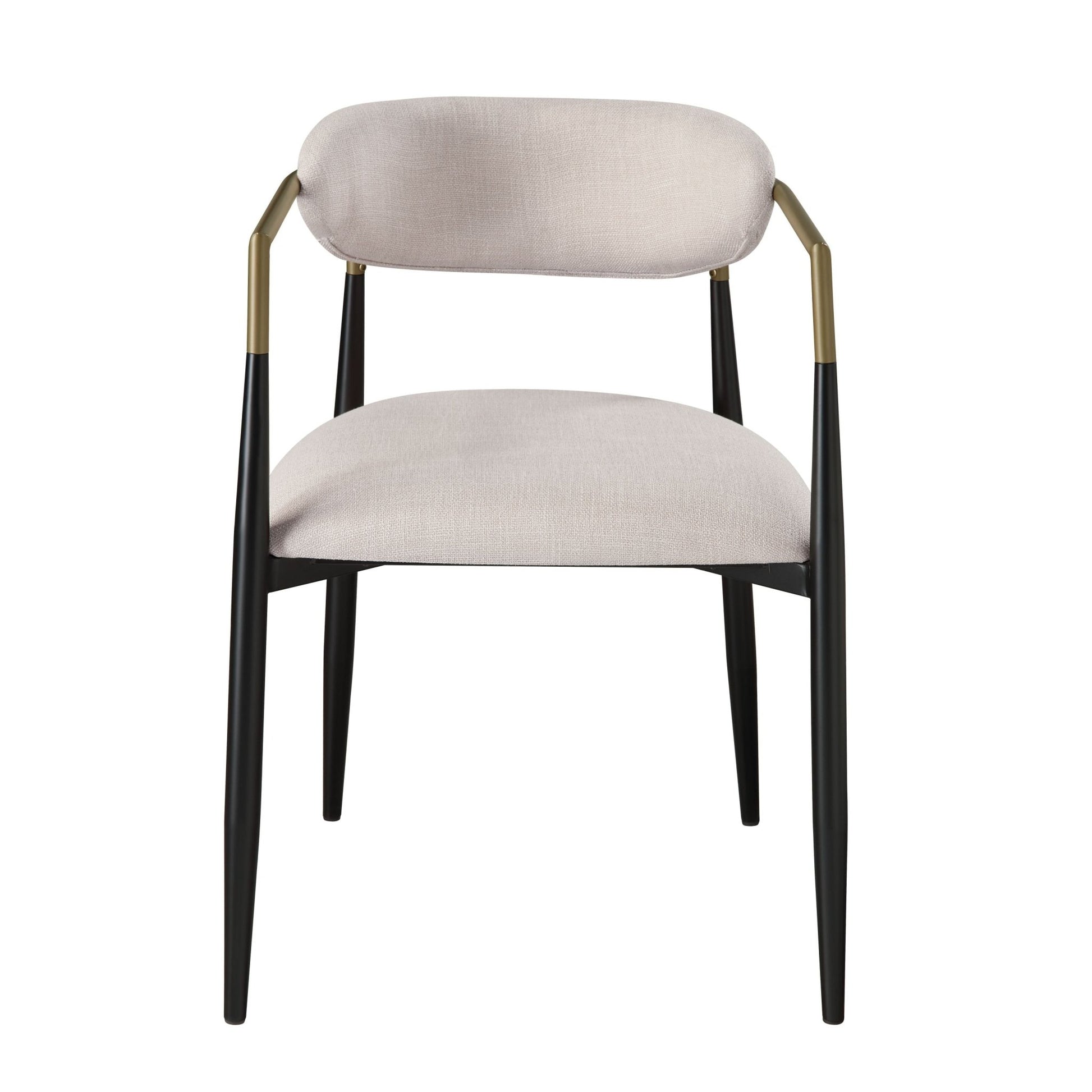 Jaramillo Beige Linen& Black Finish Side Chair (Set of 2) - 1st Choice Furniture Direct
