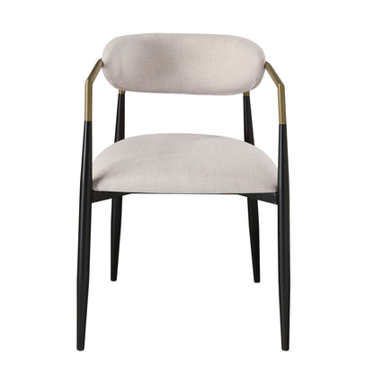 Jaramillo Beige Linen& Black Finish Side Chair (Set of 2) - 1st Choice Furniture Direct