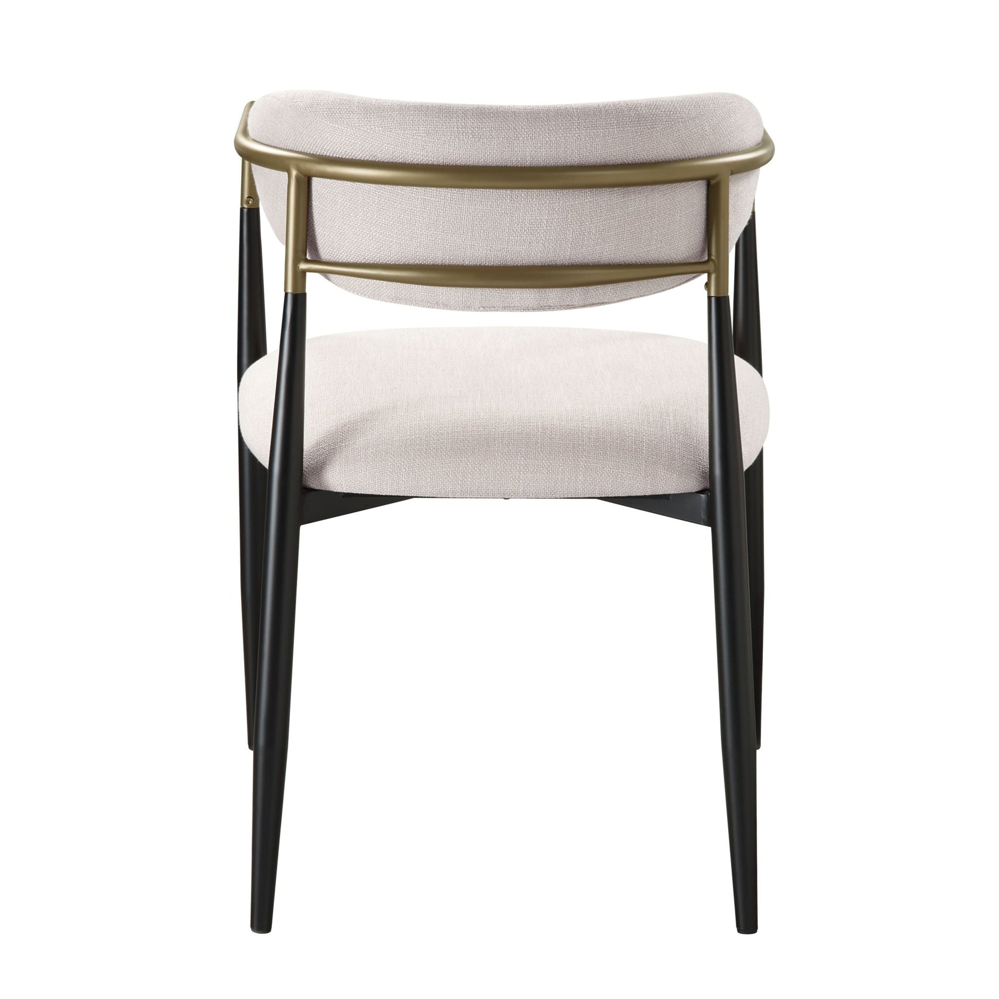 Jaramillo Beige Linen& Black Finish Side Chair (Set of 2) - 1st Choice Furniture Direct