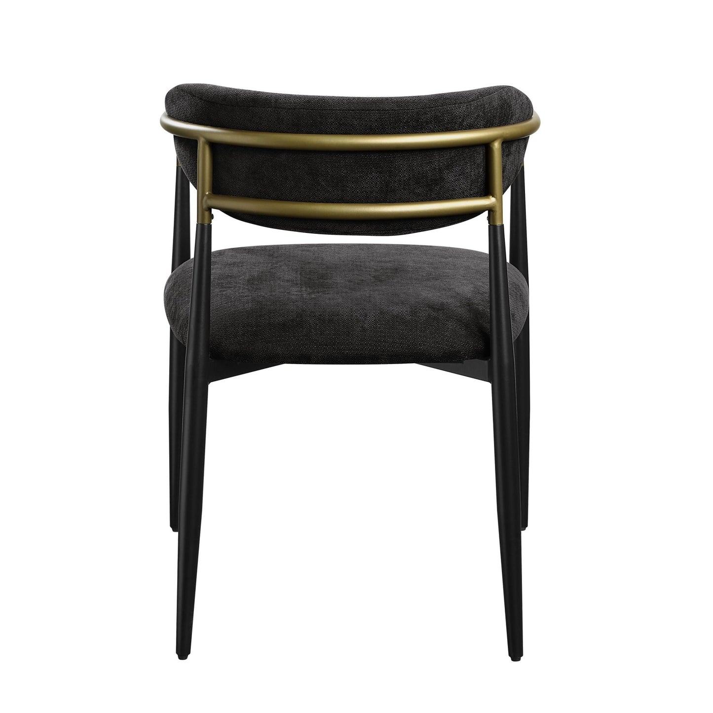 Jaramillo Black Chenille & Black Finish Side Chair (Set of 2) - 1st Choice Furniture Direct