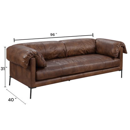 Jaron Macho Top Grain Leather Sofa - 1st Choice Furniture Direct