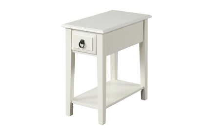 Jeana White Finish Accent Table - 1st Choice Furniture Direct