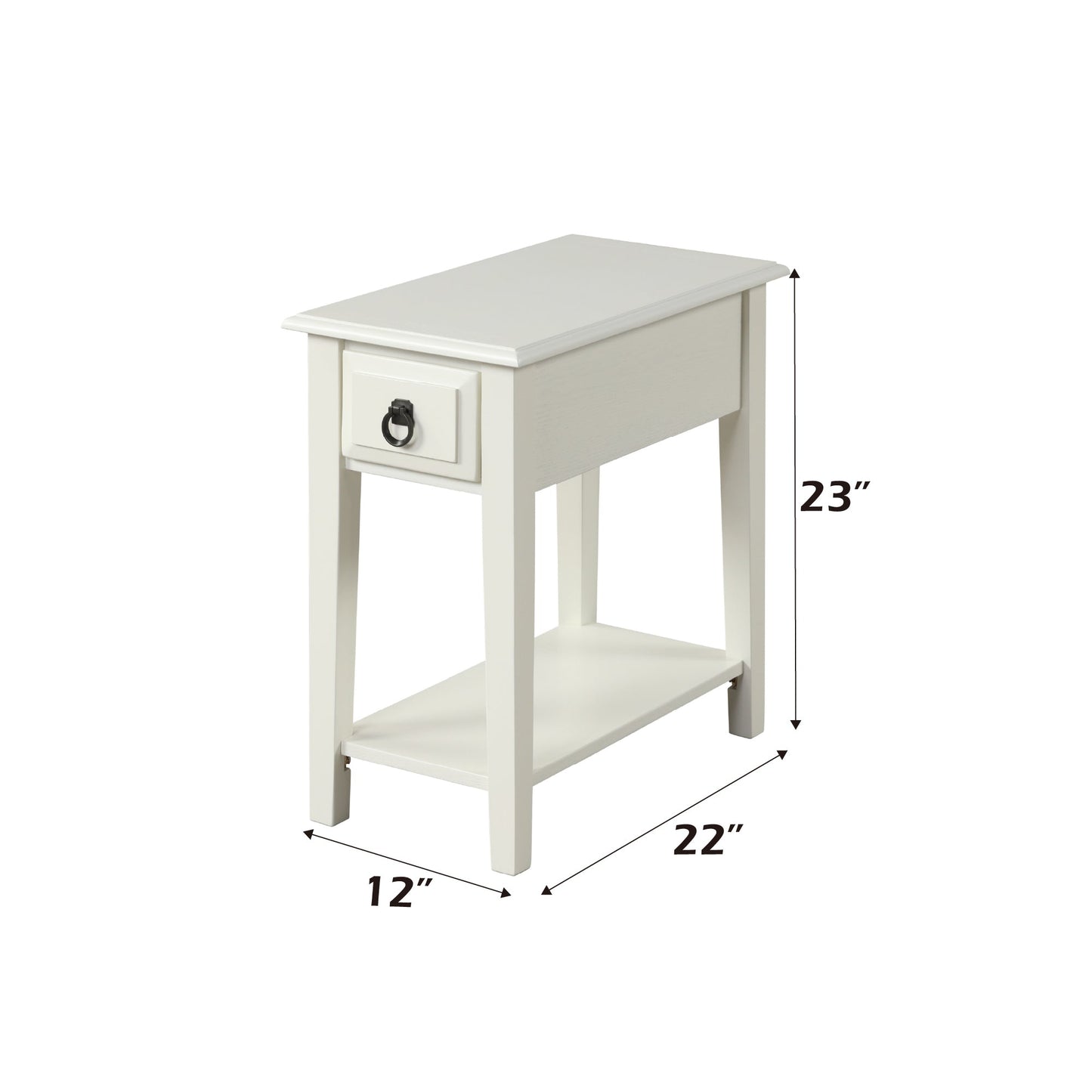 Jeana White Finish Accent Table - 1st Choice Furniture Direct