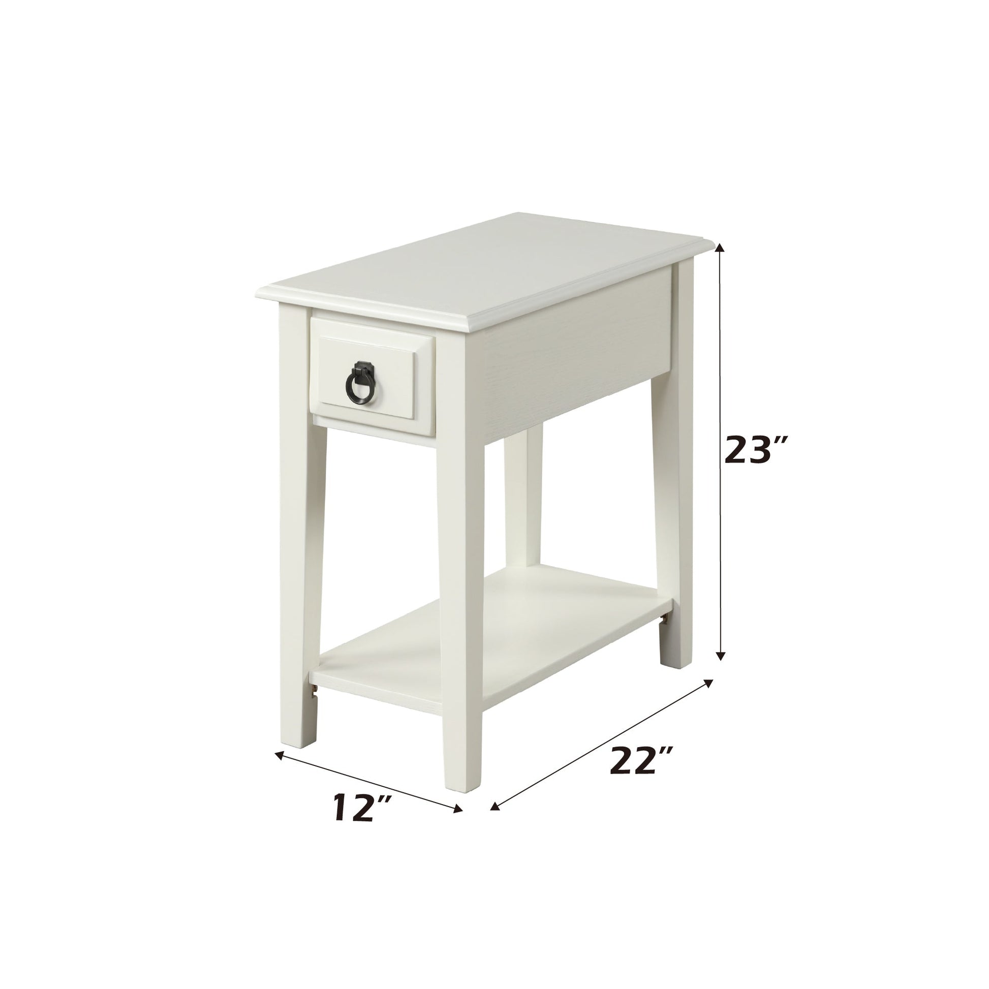 Jeana White Finish Accent Table - 1st Choice Furniture Direct