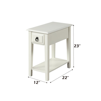 Jeana White Finish Accent Table - 1st Choice Furniture Direct
