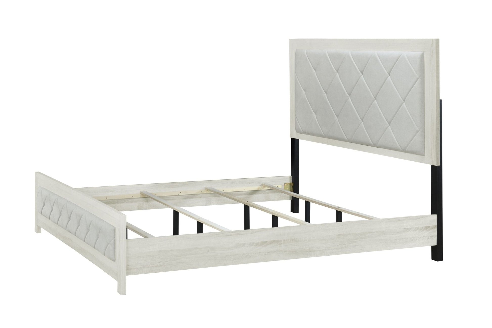 Jehoram Beige Linen & Beige Queen Bed - 1st Choice Furniture Direct