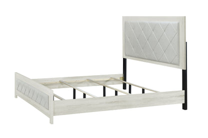 Jehoram Beige Linen & Beige Queen Bed - 1st Choice Furniture Direct