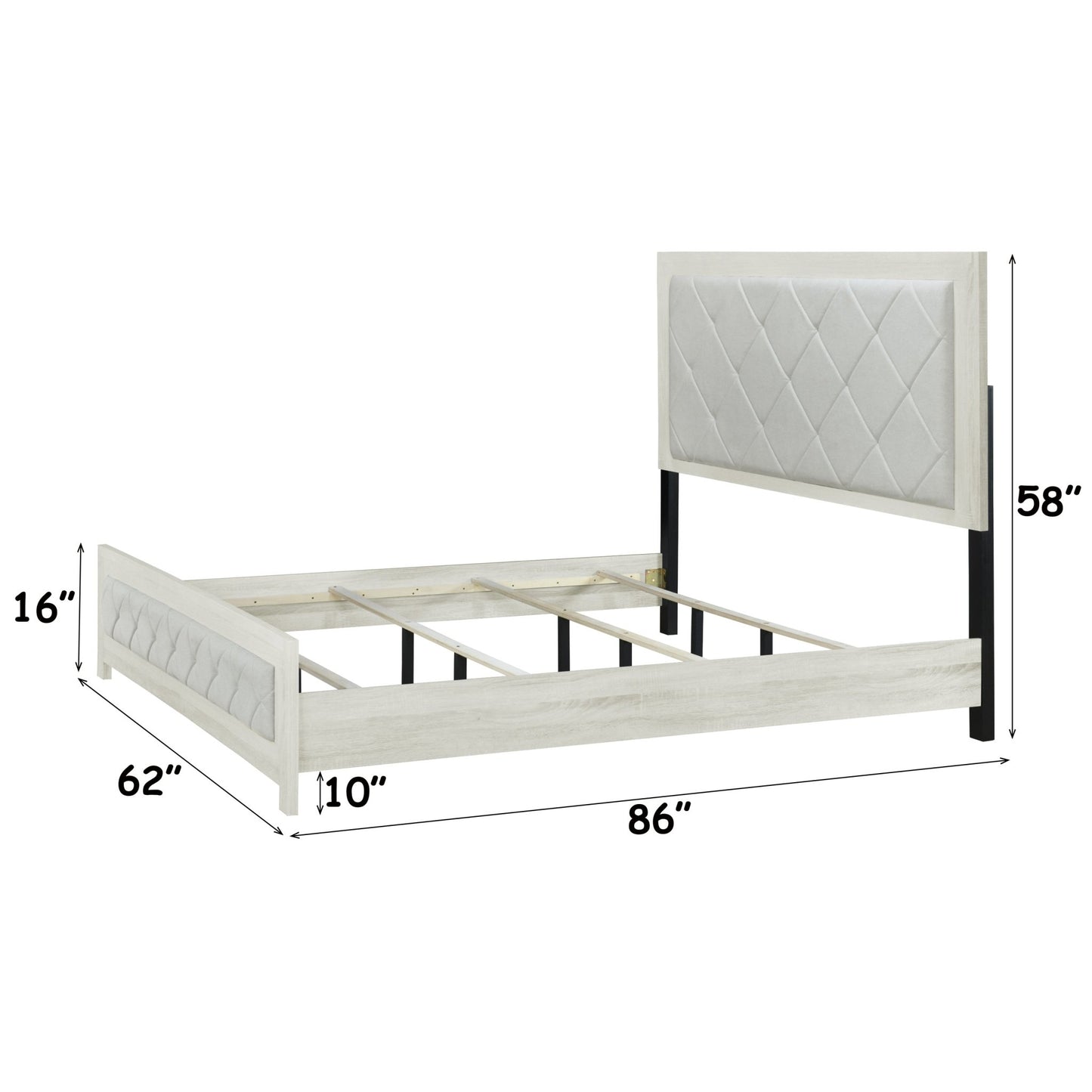 Jehoram Beige Linen & Beige Queen Bed - 1st Choice Furniture Direct