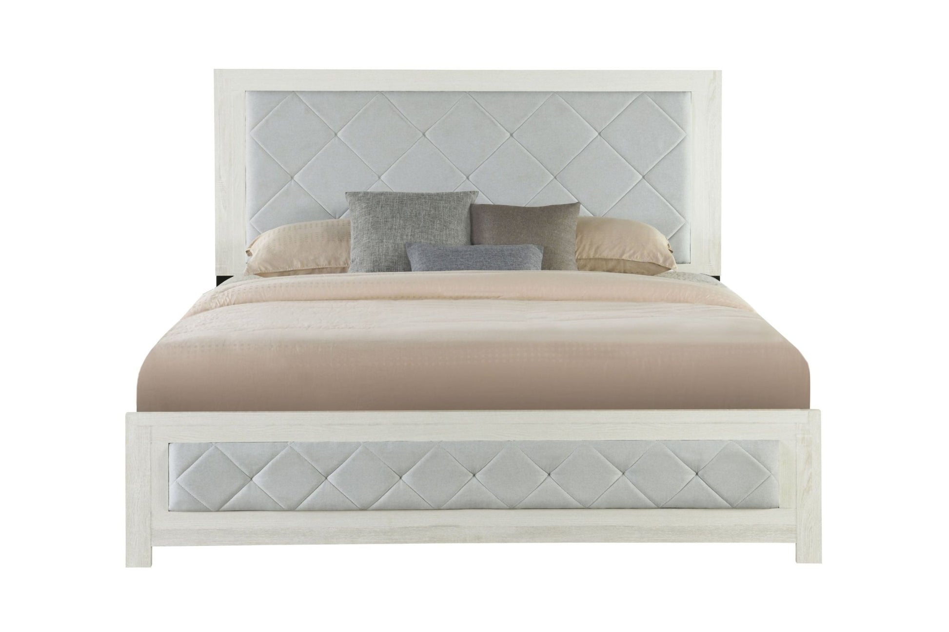 Jehoram Beige Linen & Beige Queen Bed - 1st Choice Furniture Direct