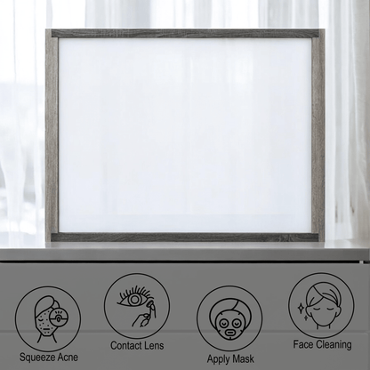 Jehoram Gray Finish Mirror - 1st Choice Furniture Direct