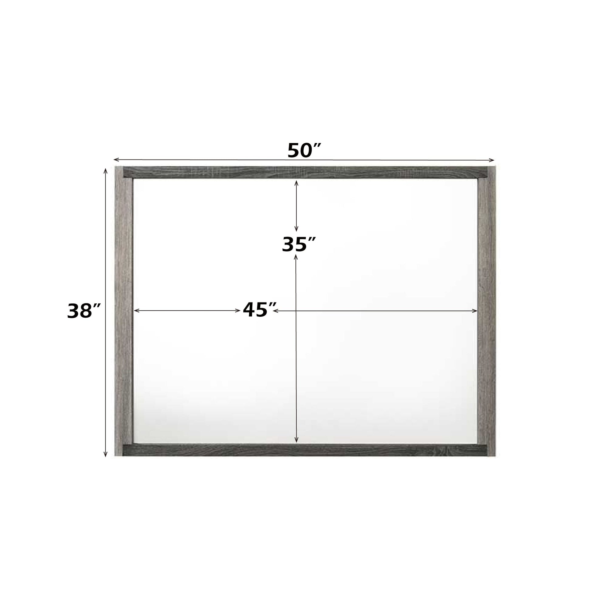 Jehoram Gray Finish Mirror - 1st Choice Furniture Direct