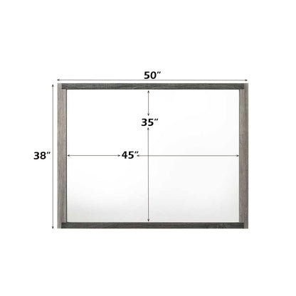 Jehoram Gray Finish Mirror - 1st Choice Furniture Direct