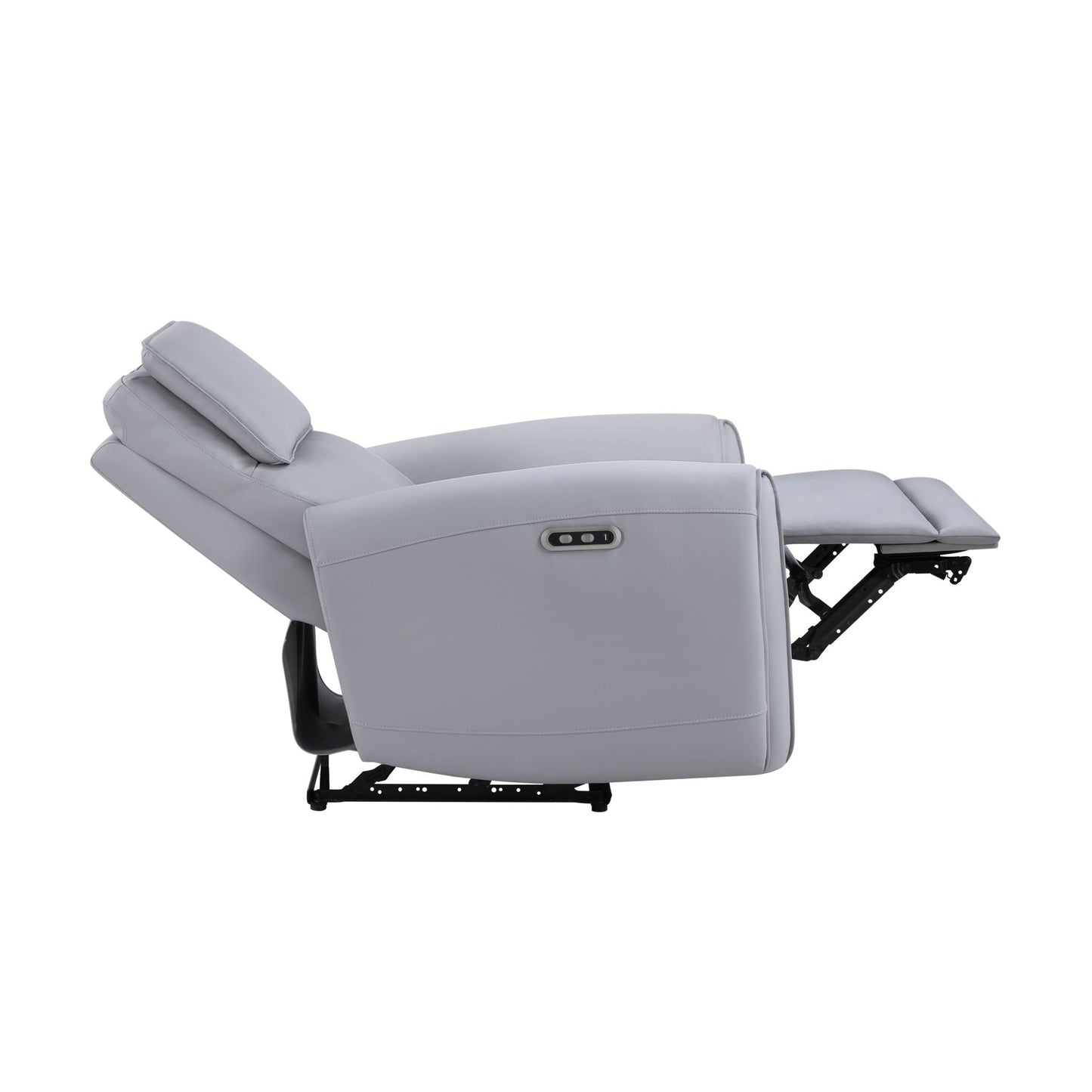 Jeromie Gray Synthetic Leather Power Motion Recliner w/USB Port - 1st Choice Furniture Direct