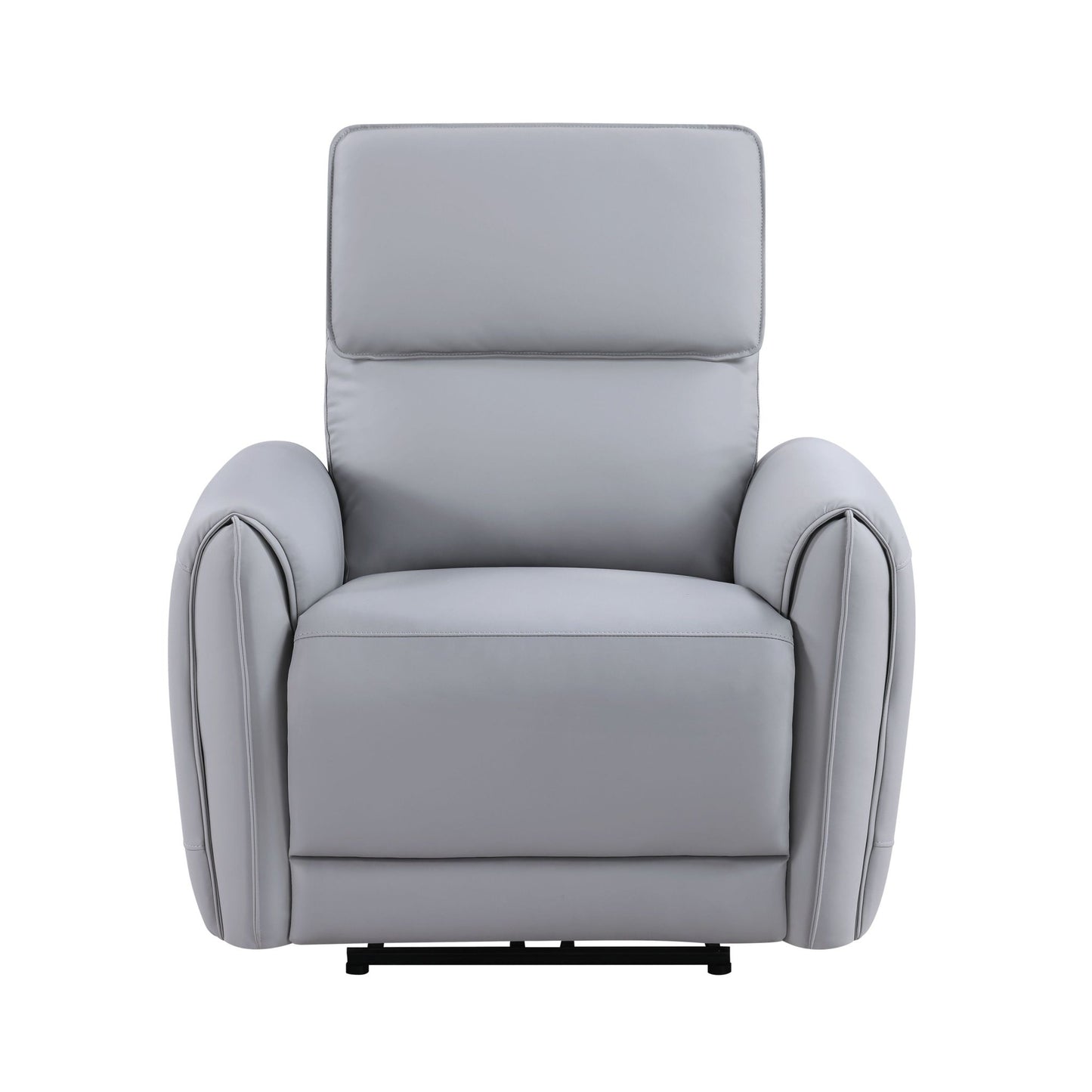 Jeromie Gray Synthetic Leather Power Motion Recliner w/USB Port - 1st Choice Furniture Direct