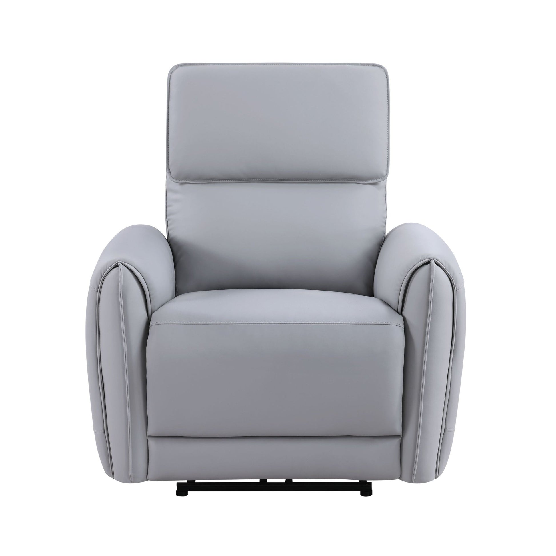 Jeromie Gray Synthetic Leather Power Motion Recliner w/USB Port - 1st Choice Furniture Direct