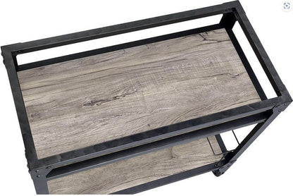 Jorgensen Rustic Oak & Charcoal Finish Serving Cart - 1st Choice Furniture Direct