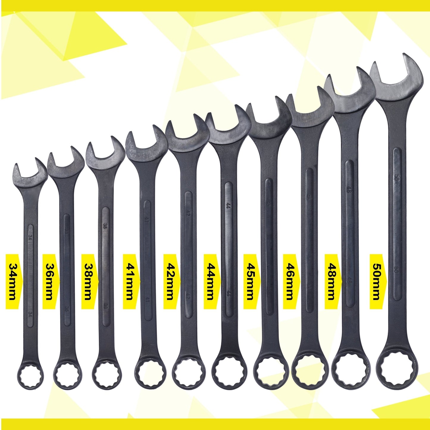 Jumbo Metric Wrench Set 34–50mm – Heavy Duty Combination Tools - 1st Choice Furniture Direct