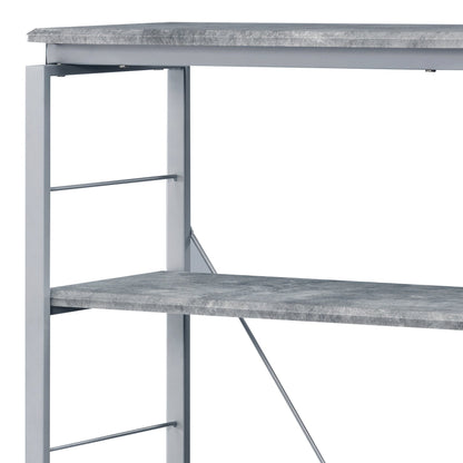 Jurgen Faux Concrete & Silver Finish Bookshelf - 1st Choice Furniture Direct