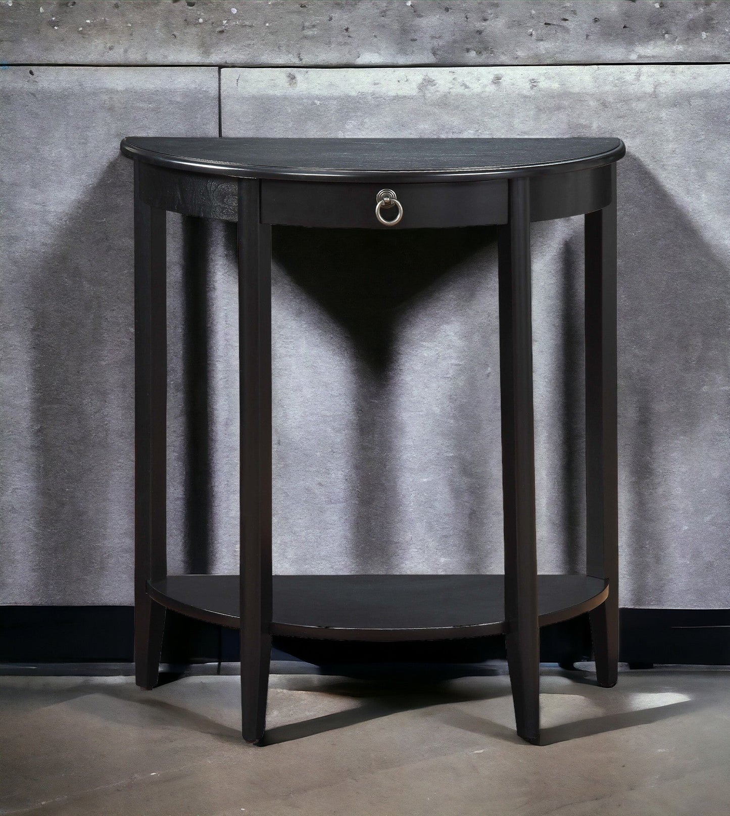 Justino II Black Finish Console Table - 1st Choice Furniture Direct