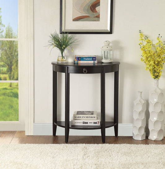 Justino II Black Finish Console Table - 1st Choice Furniture Direct