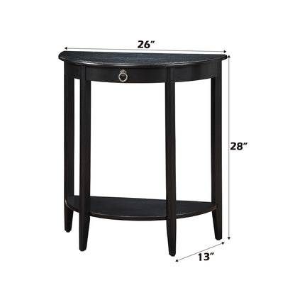 Justino II Black Finish Console Table - 1st Choice Furniture Direct