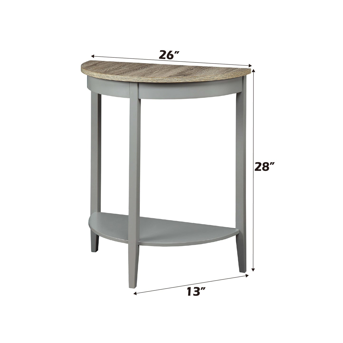 Justino Natural Oak & Gray Finish Console Table - 1st Choice Furniture Direct