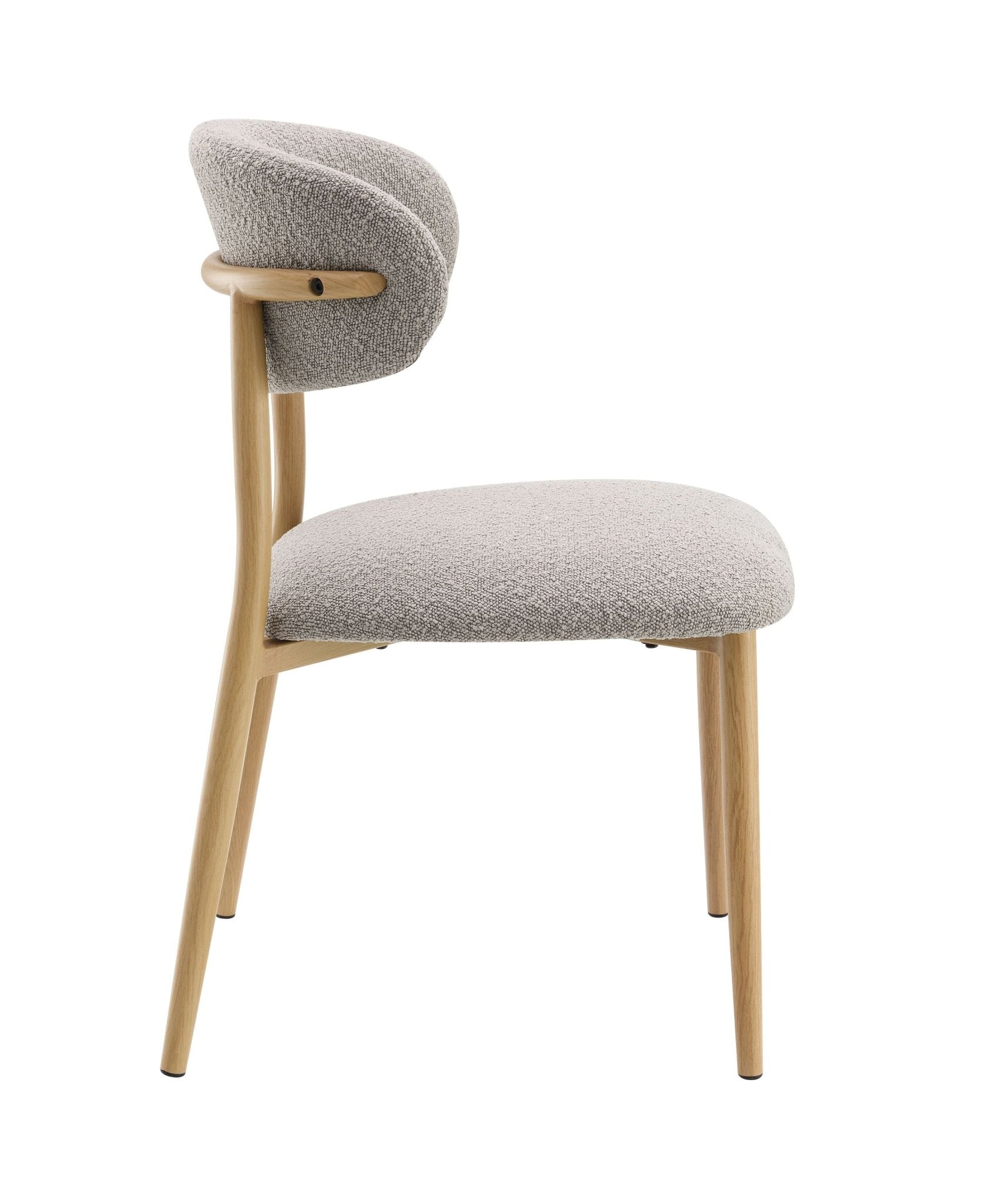 Kacey Gray Boucle Finish Side Chair (Set of 2) - 1st Choice Furniture Direct