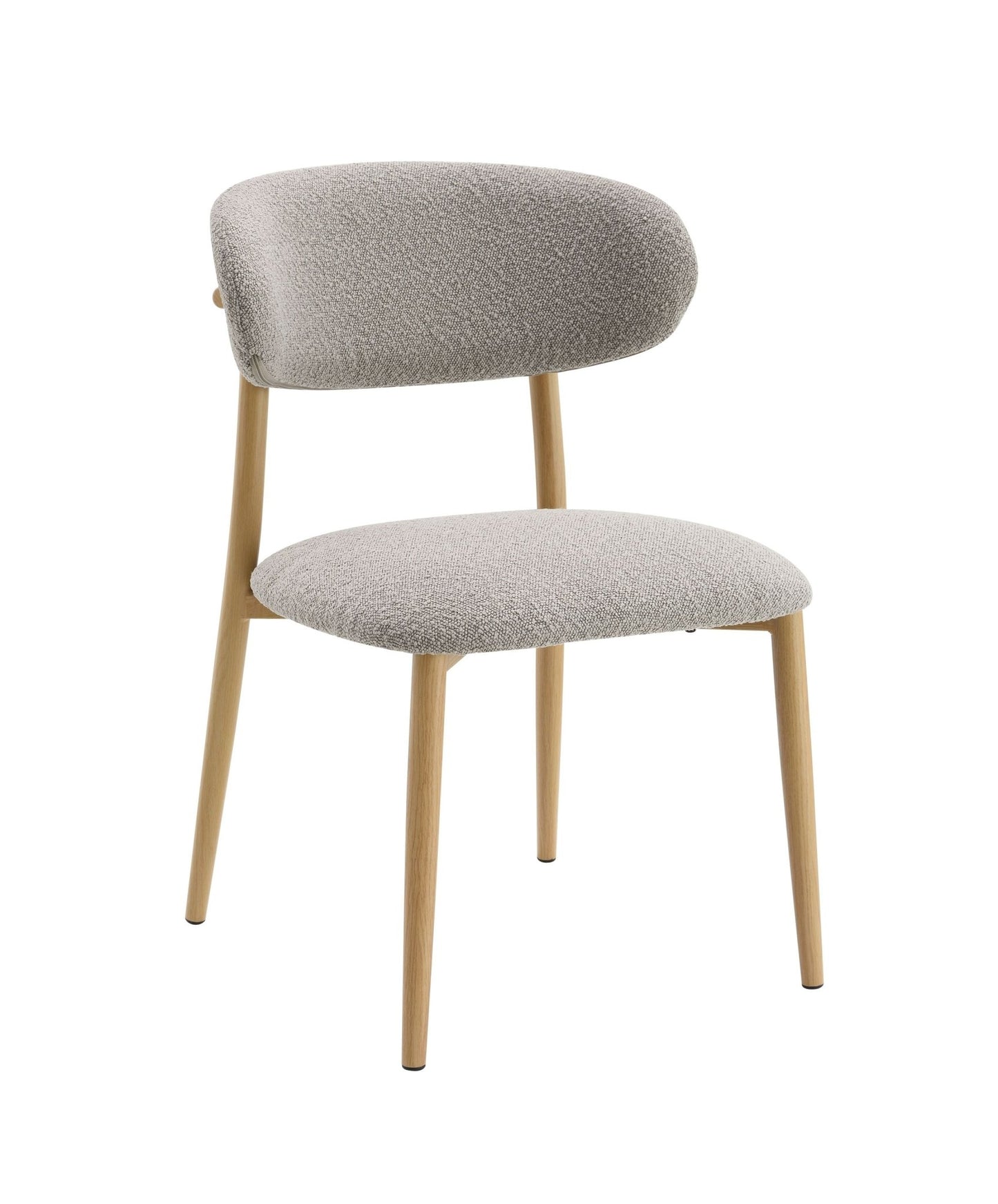Kacey Gray Boucle Finish Side Chair (Set of 2) - 1st Choice Furniture Direct