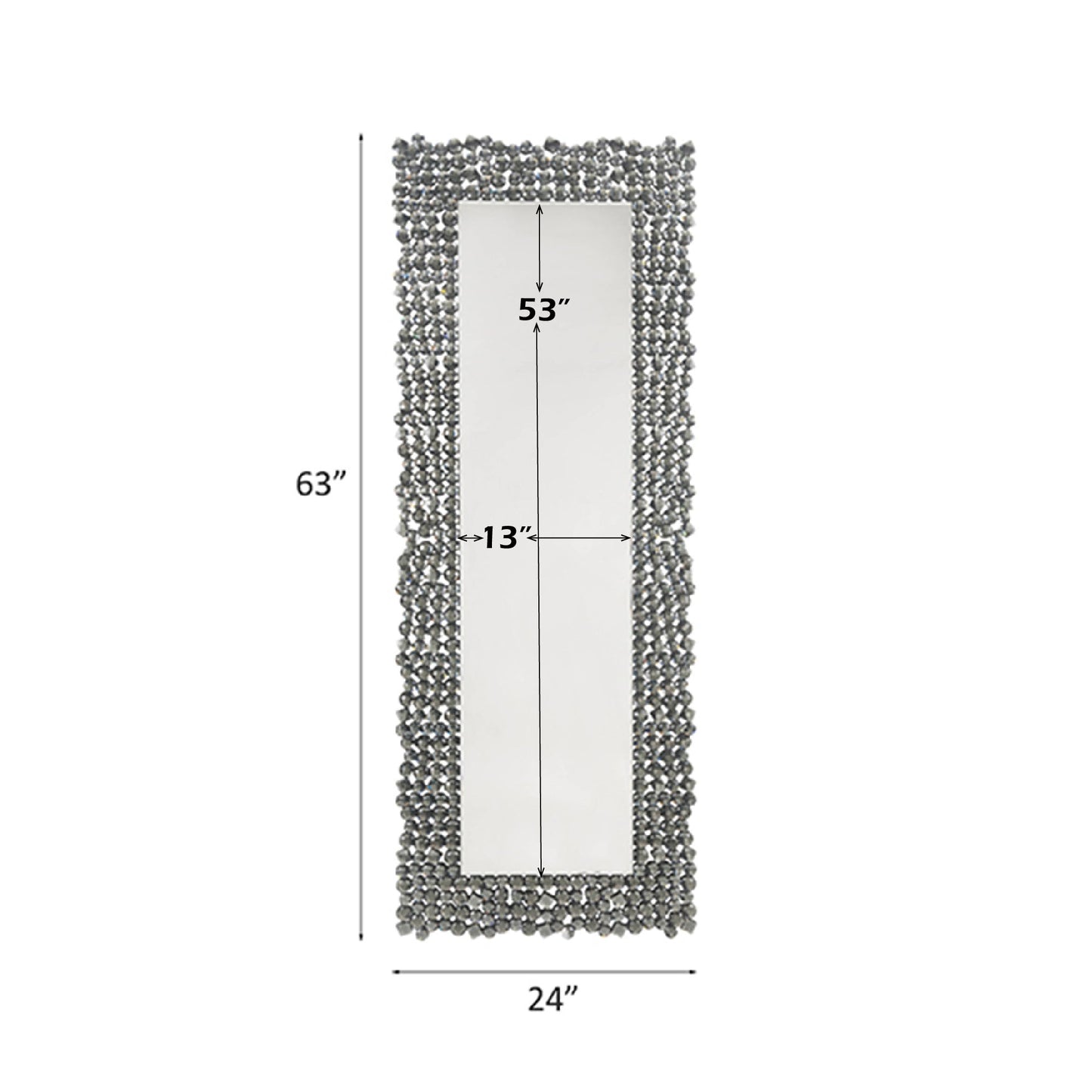Kachina Mirrored & Faux Gems Accent Mirror - 1st Choice Furniture Direct