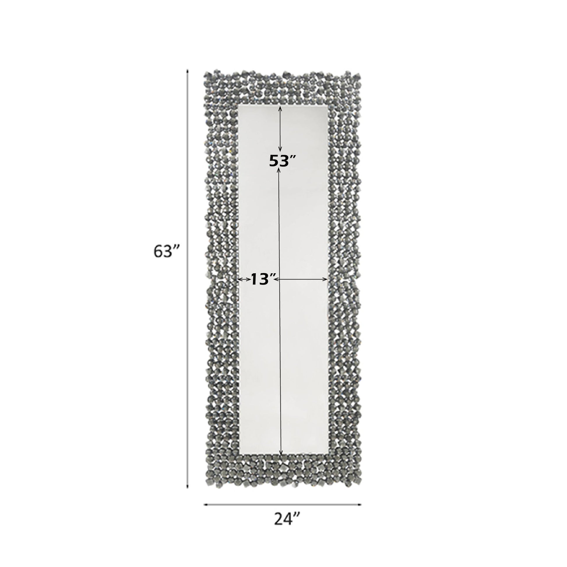 Kachina Mirrored & Faux Gems Accent Mirror - 1st Choice Furniture Direct