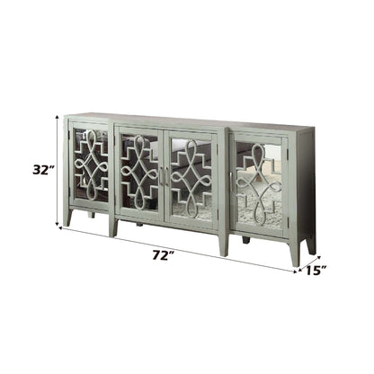 Kacia Antique Gray Finish Console Cabinet - 1st Choice Furniture Direct