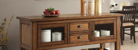 Kadri Distressed Chestnut Finish Kitchen Cart - 1st Choice Furniture Direct