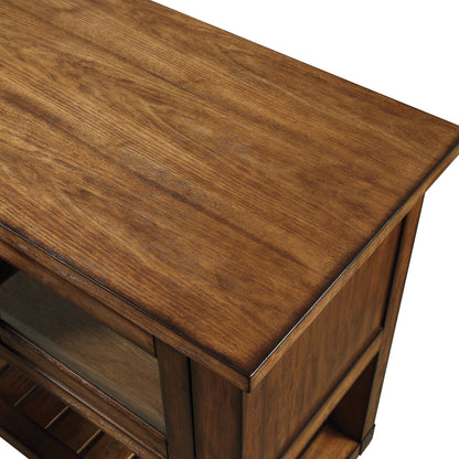Kadri Distressed Chestnut Finish Kitchen Cart - 1st Choice Furniture Direct