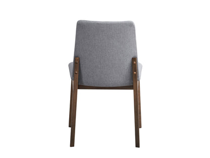 Kaela Light Gray Fabric & Walnut Finish Side Chair(Set of 2) - 1st Choice Furniture Direct