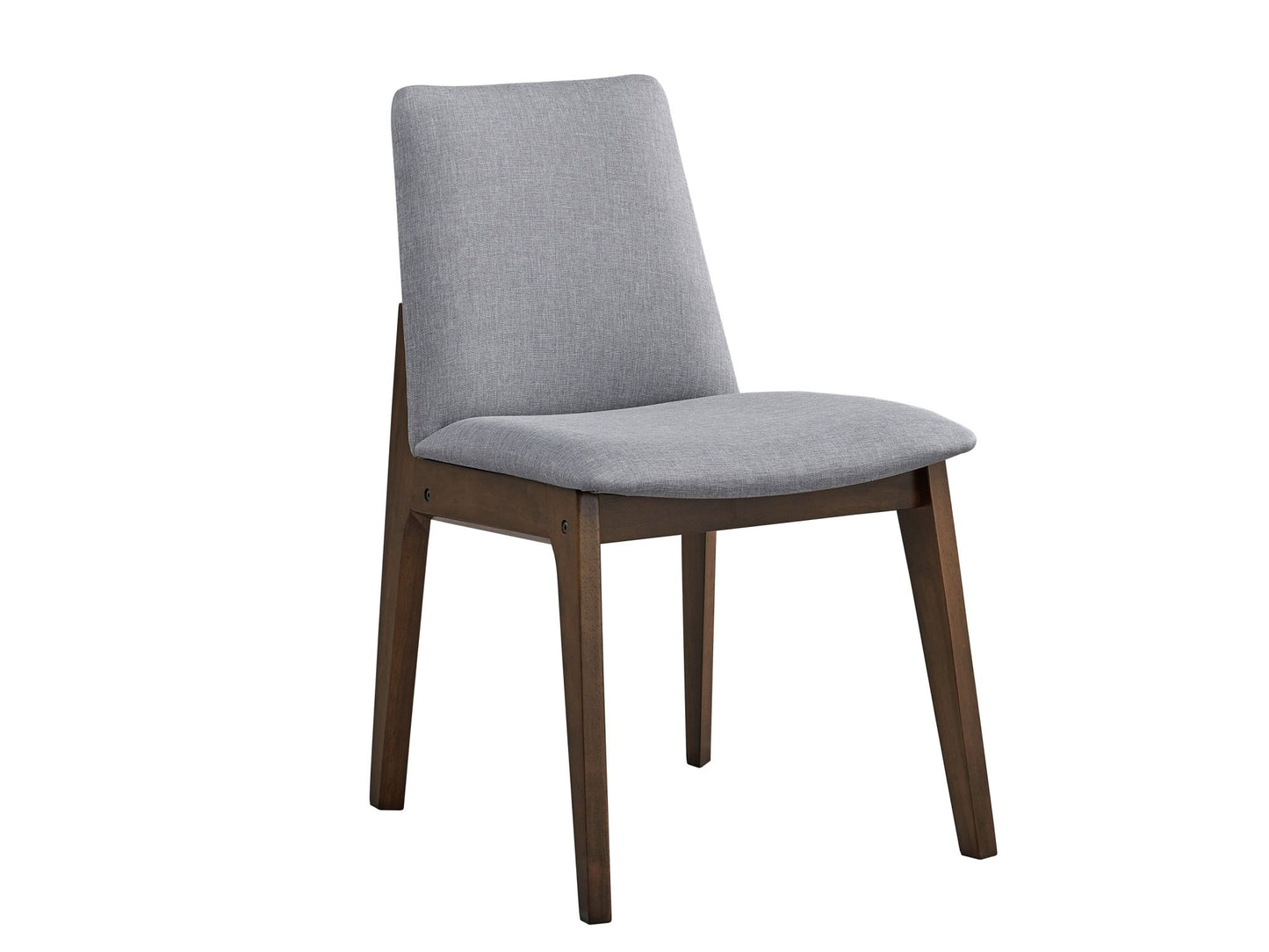 Kaela Light Gray Fabric & Walnut Finish Side Chair(Set of 2) - 1st Choice Furniture Direct