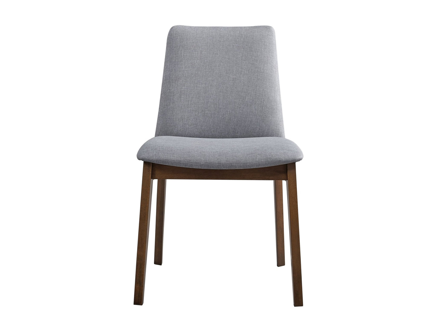 Kaela Light Gray Fabric & Walnut Finish Side Chair(Set of 2) - 1st Choice Furniture Direct